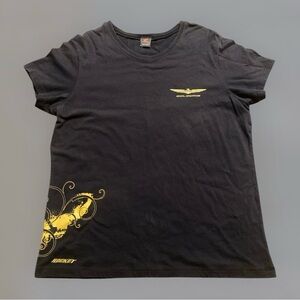 Vintage Black Honda Gold Wing Motorcycle Short Sleeve T-Shirt Size Large